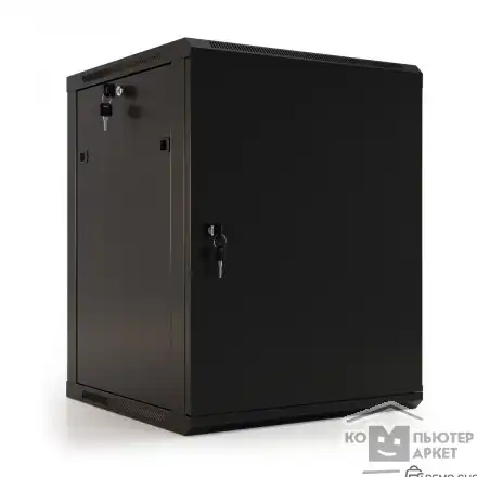 Шкаф HyperlineTWB-0645-SR-RAL9004 настенный 6U, 367x600х450мм, металлическая передняя дверь с замком, две боковые панели, цвет черный (RAL 9004) (разобранный) фото 2 Шкаф HyperlineTWB-0645-SR-RAL9004 настенный 6U, 367x600х450мм, металлическая передняя дверь с замком, две боковые панели, цвет черный (RAL 9004) (разобранный) фото 2