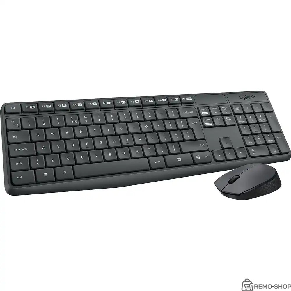 Комплект беспроводной Logitech MK235 |920-007948| клавиатура черная, 100 клавиш с защитой от воды, |920-007948| мышь M170, черная, оптическая, 3 кнопки, 2.4GHz, USB-ресивер (064003) {8} Комплект беспроводной Logitech MK235 |920-007948| клавиатура черная, 100 клавиш с защитой от воды, |920-007948| мышь M170, черная, оптическая, 3 кнопки, 2.4GHz, USB-ресивер (064003) {8}