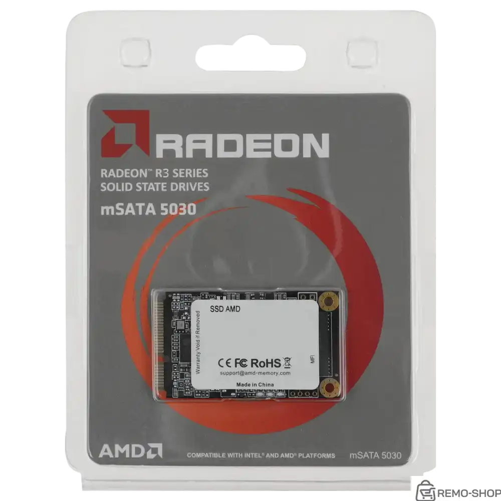 Твердотельный накопитель SSD AMD Radeon 512GB mSATA R3 Series фото 3 Твердотельный накопитель SSD AMD Radeon 512GB mSATA R3 Series фото 3